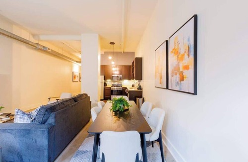 Downtown Pittsburgh Apartment | Historic 2BR Loft: Private Terrace & Free UFC Gym