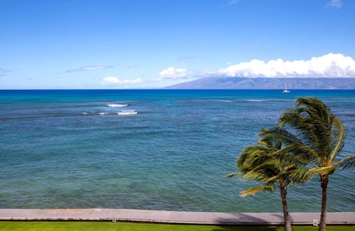 Kahana Resort | KBM Resorts: Kahana Reef KHR-408, 1 Bedroom Remodeled, Stunning Ocean Views for Miles, Whales, Turtles, Beach Front, Includes Rental Car!