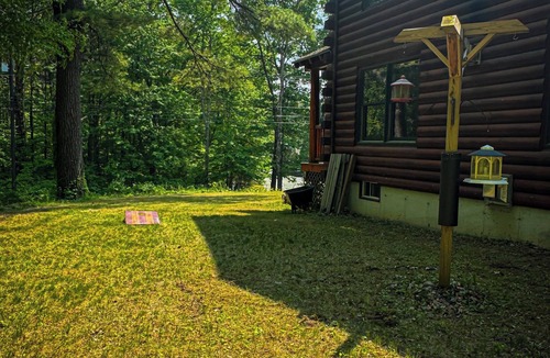 Lake George Cabin | Lake George Cabin Retreat - Firepit, Games, Minutes from Lake & Village!