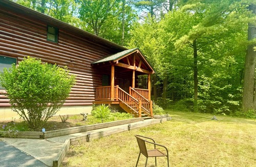 Lake George Cabin | Lake George Cabin Retreat - Firepit, Games, Minutes from Lake & Village!