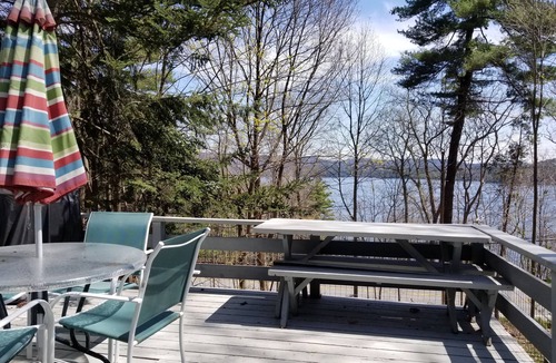 Lake George Cabin | Lake George cabin with private association beach, patio, deck and all amenities!