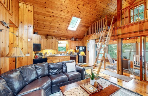 Ellsworth Cabin | Lakefront Cabin w/a Private Dock, Firepit & Gorgeous Views