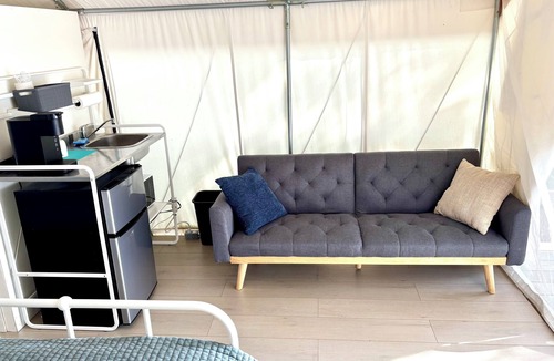 Mariaville Cabin | Lakefront Glamping Tent w/ensuite bathroom, King Bed, Fabulous View, near Acadia