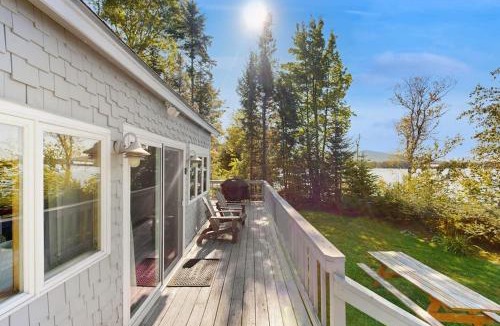 Greenville House | Lakefront home with private dock, mooring, pebble beach, grill, & firepit