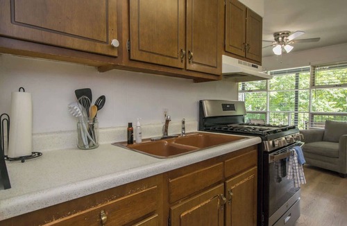 Flat Rock Condo | Lakeview 1BR Condo w/Deck | Walk to Village | Free Tickets