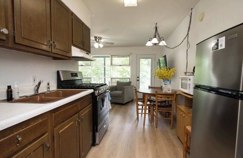 Flat Rock Condo | Lakeview 1BR Condo w/Deck | Walk to Village | Free Tickets