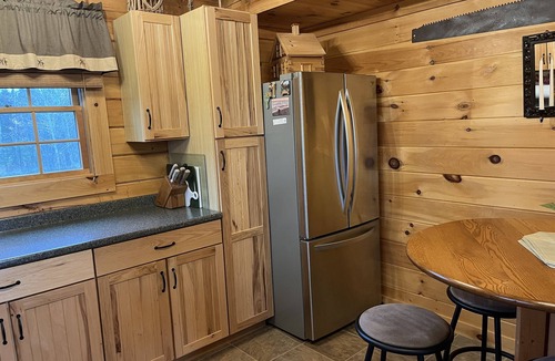 Colebrook Ski Chalet | Log Cabin on 6 acres w direct ATV trail access, firepit, mountain views ,sunsets