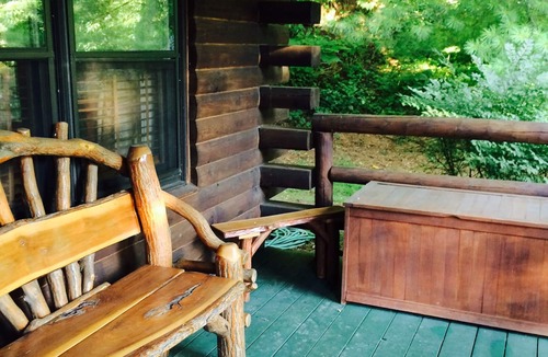 Etna Cabin | Log cabin unique getaway, private, city & river views, hot tub, pet friendly!