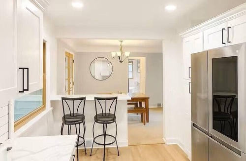 South Euclid House | Modern 3BR + Office Dog-Friendly w/Fenced Yard