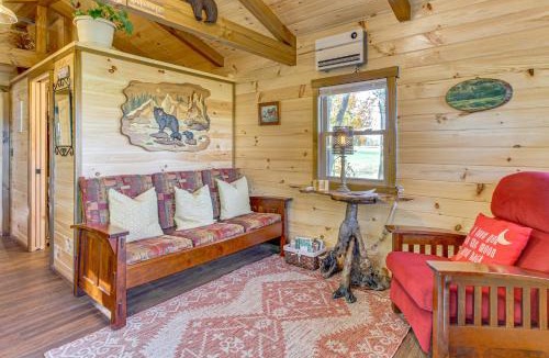 Martel House | Outdoor Oasis w/Fire Pit & Dock: Galion Log Cabin