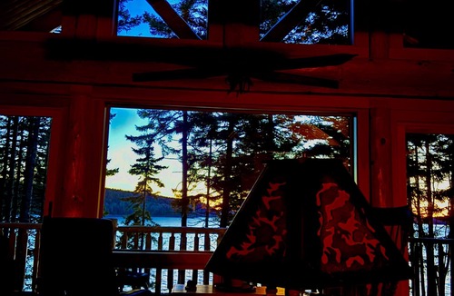 South Gouldsboro Cabin | Outstanding Oceanfront Log Home near Acadia National Park