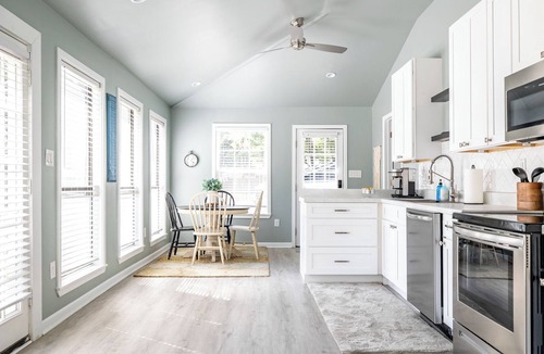 Berclair House | Oversized shower + soaking tub | Lux guesthouse
