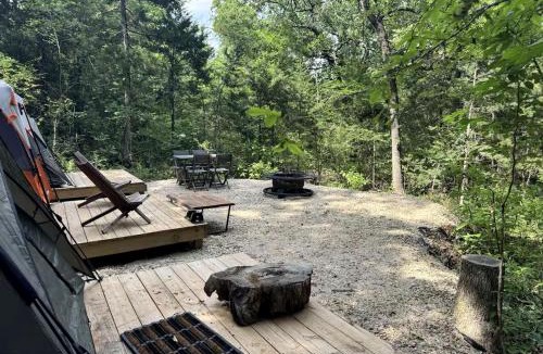 Honey Grove House | Peaceful Camping Tent Retreat with Fire Pit & Starry Skies near Honey Grove, TX