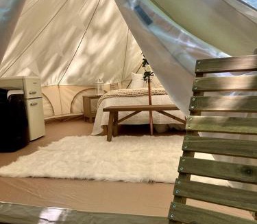 Gentry Other | Peaceful Glamping Tents with Elevated Decks, Cozy Fire Pit, and Secluded Forest Views Near Gentry, AR