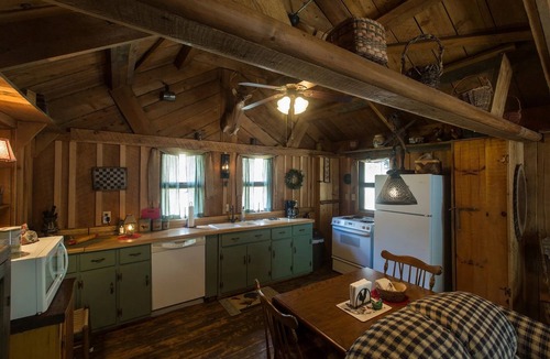Robbinsville Cabin | Private Creekside Cabin Waterfall Hot Tub Lake Access