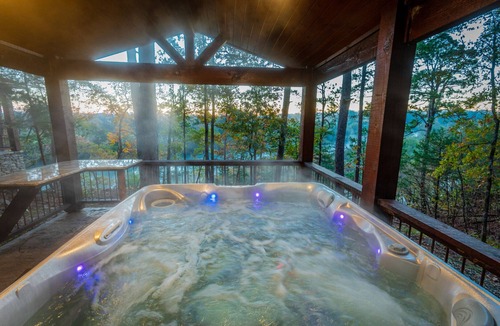 Octavia Cabin | *Private Island*w/free kayaks, hot tub and VIEWS!