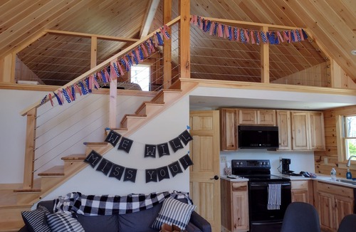 Surry Cabin | Quiet cabin in the woods with beautiful ocean views on the rocky Maine coast!