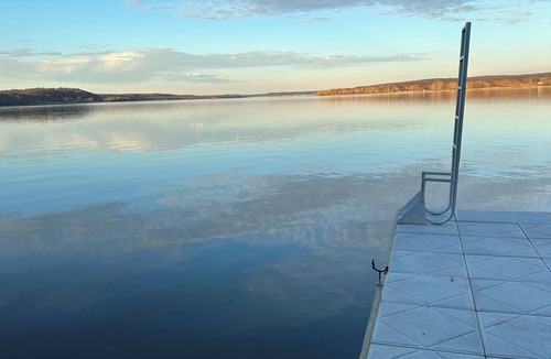 Pryor House | Quiet location on Lake Hudson. Waterfront, large dock with slip,