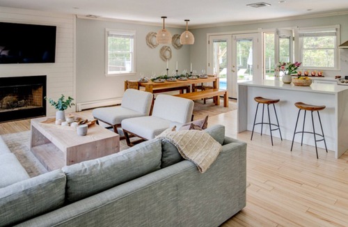 Shinnecock Hills House | Re-modernized home with heated saltwater pool, home office, gym, electric.