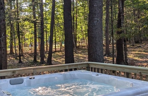 Bar Harbor Cabin | Renovated Cabin WITH HOT TUB Tucked in Pines Cabin 9