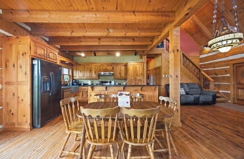 Powell Cabin | Rising Sun Ranch - Log Cabin on 25 Acres, Hot Tub, Ponds & Sunset Views