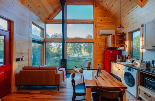 Ellsworth Cabin | River Views | Private Hot Tub | The Cherry Cabin