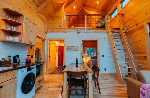 Ellsworth Cabin | River Views | Private Hot Tub | The Cherry Cabin