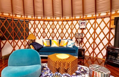 Friendship Cabin | Romantic Luxury Yurt with Private Beach & Steam Shower near Friendship, Maine