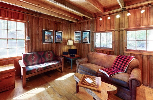 Greenville Junction Cabin | Rustic cottage with an outdoor firepit - close to the lake!