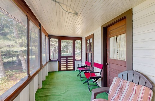 Greenville Junction Cabin | Rustic, dog-friendly lakefront cabin w/gorgeous lake views and private W/D