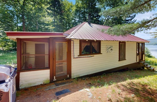 Greenville Junction Cabin | Rustic, dog-friendly lakefront cabin w/gorgeous lake views and private W/D