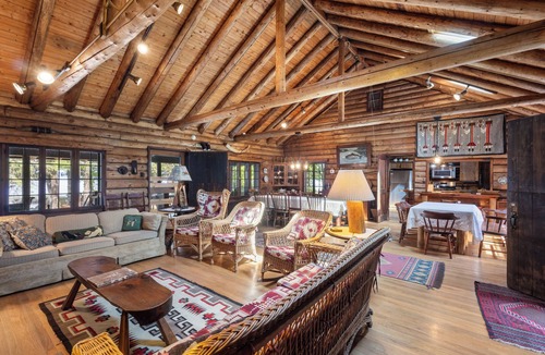 South Casco Cabin | Sebago Lake Log Home with Sandy Beach!