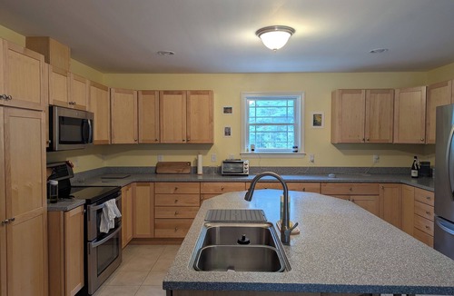 Bethel House | Secluded 3BR Bethel Escape Private Land Large Deck & Fire Pit