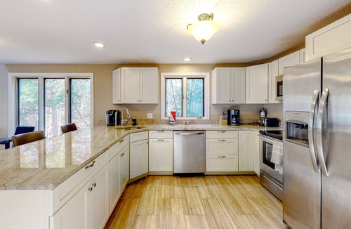 Sweden House | Secluded, dog-friendly home near pond with private hot tub, huge deck, & firepit