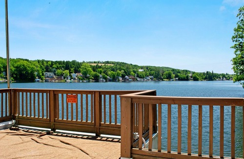 Cohocton House | Secluded Lakefront House with Private Dock and Spacious Deck - Dogs Welcome