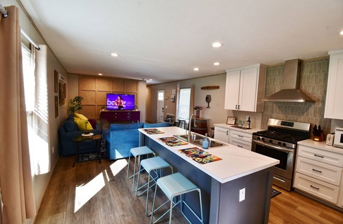 Bath House | Secluded Retreat - Kamp Keuka - Colorful & Spacious 3BR Getaway in Wine Country