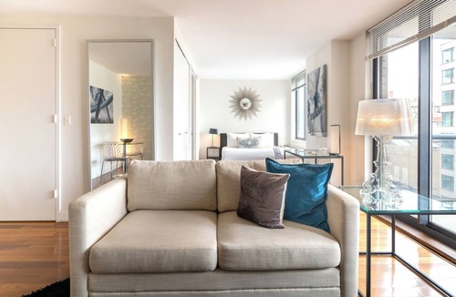 Gramercy Apartment | Spacious, Modern Studio in Gramercy with Balcony