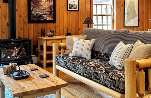 Rangeley Cabin | Spacious & private cabin, perfect Maine retreat. Wi-Fi, Two master suites
