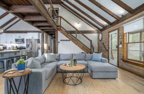 Ellijay Cabin | The Grande Lodge- Riverfront, Fiber, HotTub, Fish, DogOK, Game Room, Movie Room