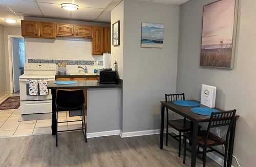 Fairport Harbor Apartment | The Sunrise Suite. Charming lower level 1-bedroom apartment, in Fairport Harbor