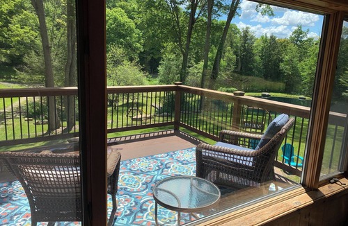 Allegany Cabin | This beautiful Lodge in the woods is perfect for year round enjoyment!