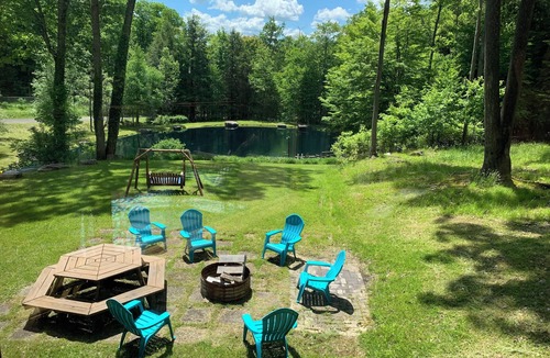 Allegany Cabin | This beautiful Lodge in the woods is perfect for year round enjoyment!
