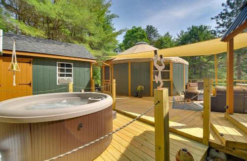 Harrison House | Unique Yurt Cabin Experience in Woods w/Hot Tub
