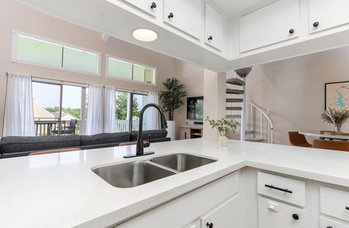 April Sound Condo | Updated Boho condo, dock your boat or enjoy the Conroe Lake views from your deck