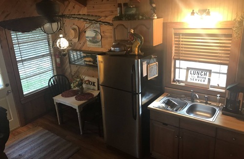 Hawkins Cabin | Vintage Cottage on Lake! Fish Camp Cabin, FREE kayak, canoe & bike use!