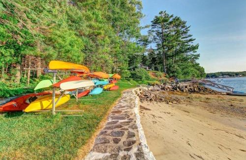 Boothbay Harbor House | Vintage, Log Cabin in the Woods with Beach Club Access About One Mile Away