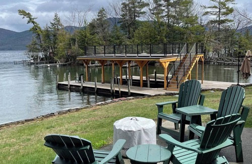Diamond Point House | Water front 3-bedroom house in fantastic Bolton Landing with dock and beach.