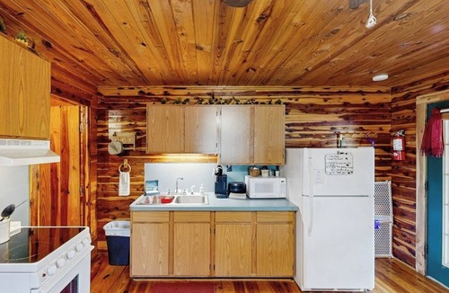 Mountain Pine Cabin | Waterfront cabin right on Ouachita River w/dock access, full kitchens and WIFI