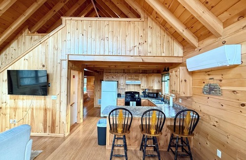 Bar Harbor Cabin | Waterfront Cabin with Private Beach in Bar Harbor. Minutes from Acadia National Park & Downtown Bar Harbor. Newly furnished 3-bedroom, two baths with game room, outdoor grill and fire-pit.