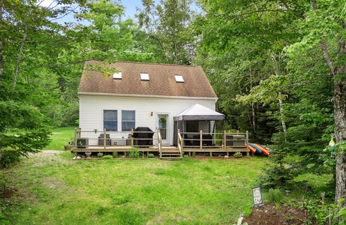 Mariaville Cabin | Waterfront home on Graham Lake with kayaks, bikes, firepit & fireplace
